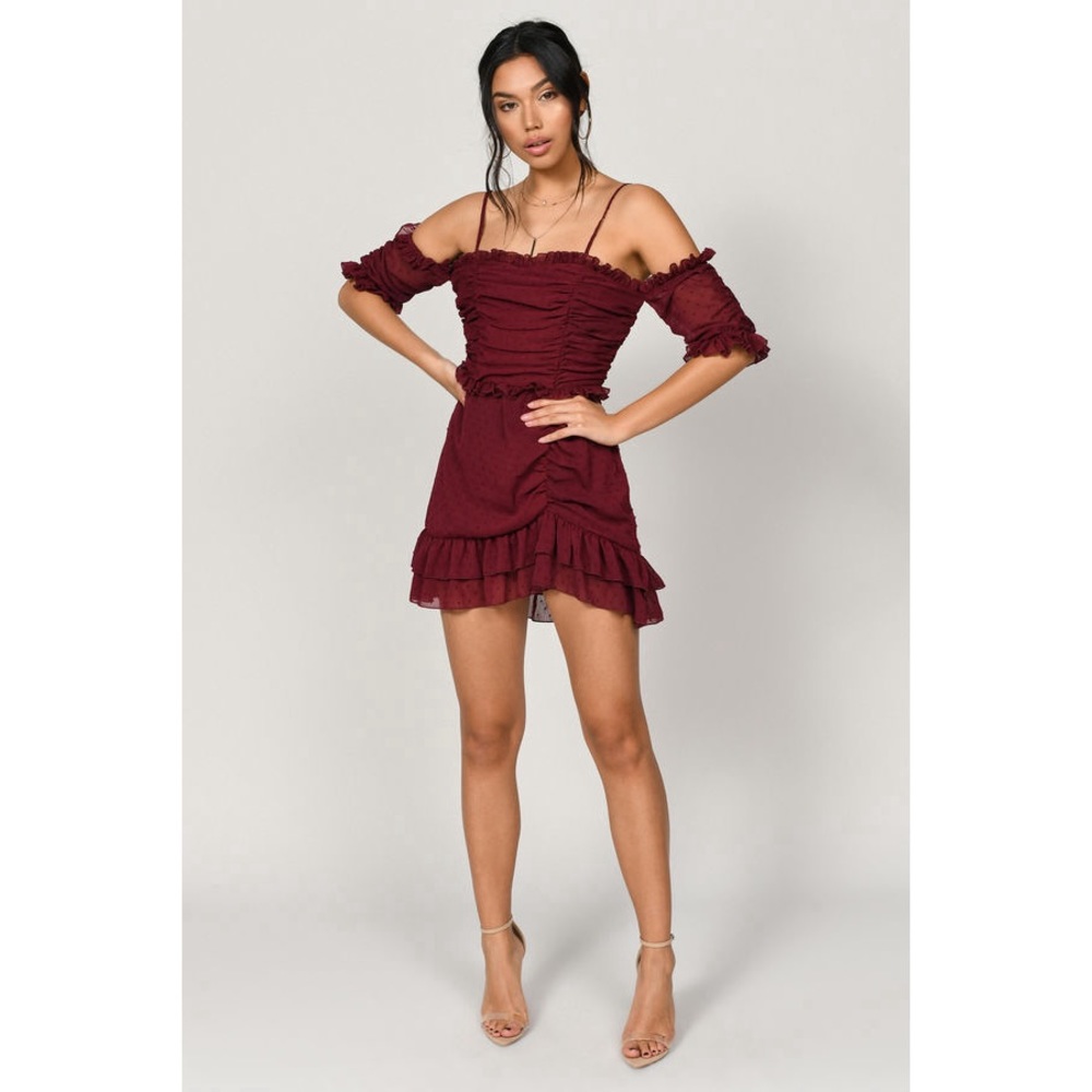 Tobi NWT Just Met You Wine Mini Dress